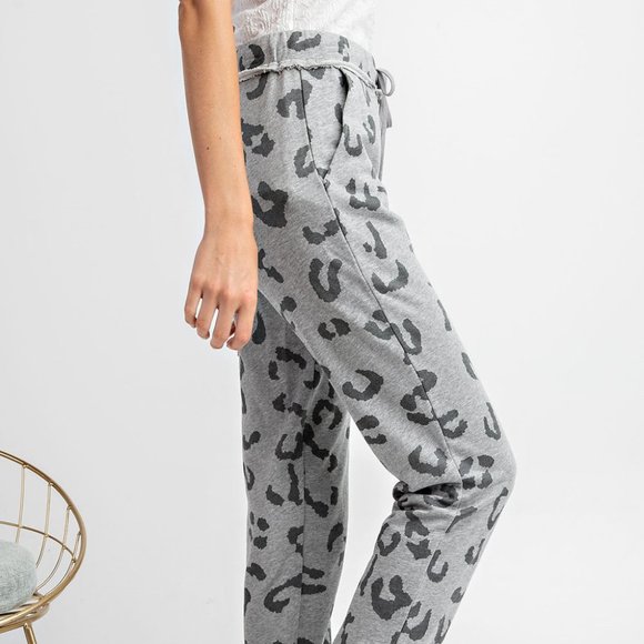 easel Pants & Jumpsuits Grey Leopard Joggers Poshmark
